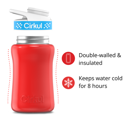 12oz. Stainless Steel Bottle & Comfort Grip Lid - US 3900