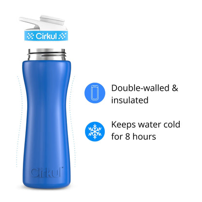 22oz. Stainless Steel Bottle & Comfort Grip Lid - US 6649