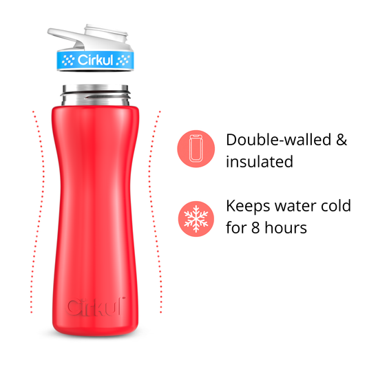 22oz. Stainless Steel Bottle & Comfort Grip Lid - US 3508