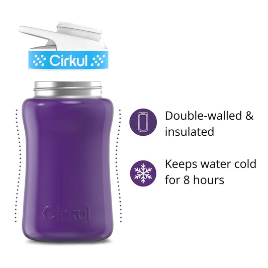 12oz. Stainless Steel Bottle & Comfort Grip Lid - US 4391