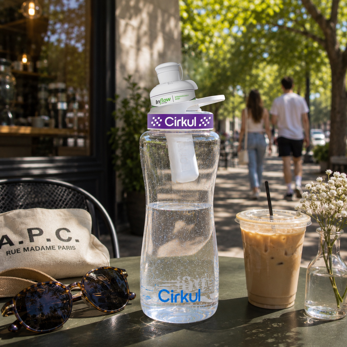 42oz. Plastic Bottle & Comfort Grip Lid - US 1806