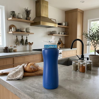 32oz. Stainless Steel Bottle & Comfort Grip Lid - US 3089