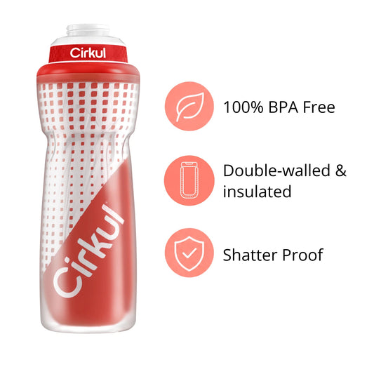 32oz. Insulated Squeeze® Plastic Bottle & Sport Lid - US 1766