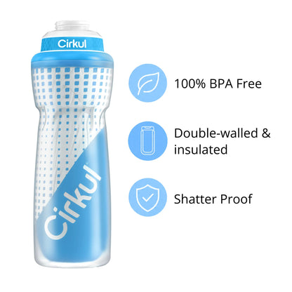 32oz. Insulated Squeeze® Plastic Bottle & Sport Lid - US 4604