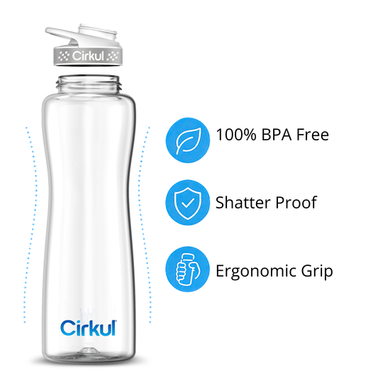 42oz. Plastic Bottle & Comfort Grip Lid - US 5963