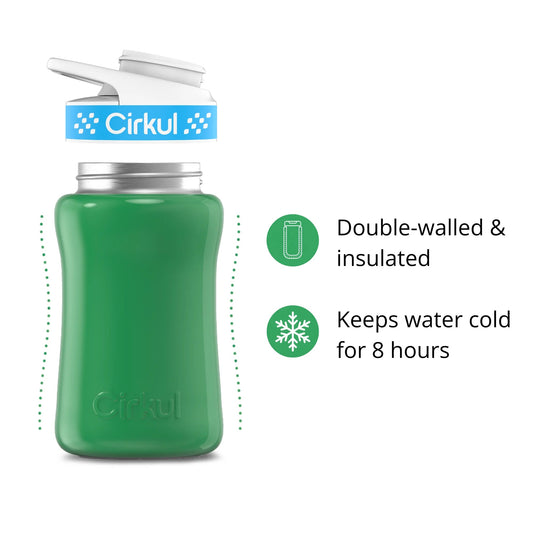 12oz. Stainless Steel Bottle & Comfort Grip Lid - US 2100