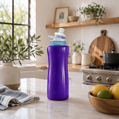 32oz. Stainless Steel Bottle & Comfort Grip Lid - US 6418