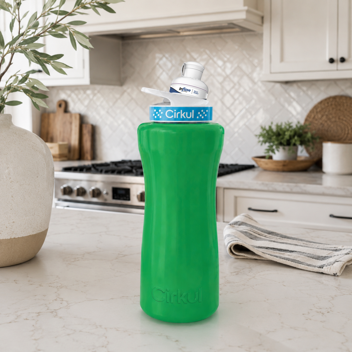 32oz. Stainless Steel Bottle & Comfort Grip Lid - US 2519
