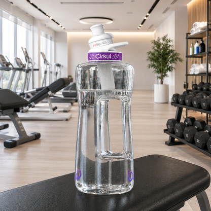 62oz. Plastic Bottle & Comfort Grip Lid - US 3077