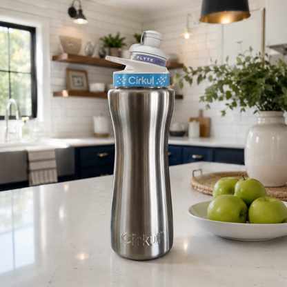 22oz. Stainless Steel Bottle & Comfort Grip Lid - US 4356