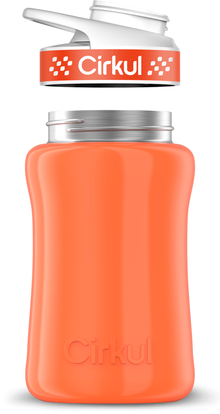 Custom 12oz. Stainless Steel Bottle & Comfort Grip Lid - US 1786