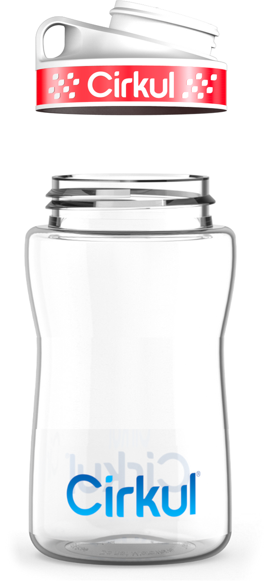 Custom 12oz. Plastic Bottle & Comfort Grip Lid - US 5137
